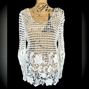 White Crochet Lace Top